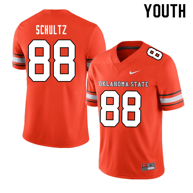 Youth #88 Jake Schultz Oklahoma State Cowboys College Football Jerseys Sale-Alternate Orange - Click Image to Close